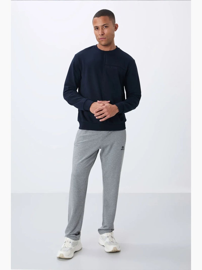 Sweat-shirt homme uni à col rond tommy Bleu marine - Kiabi