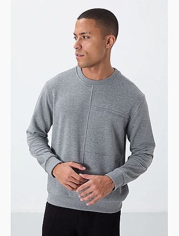 Sweat-shirt homme uni à col rond tommy