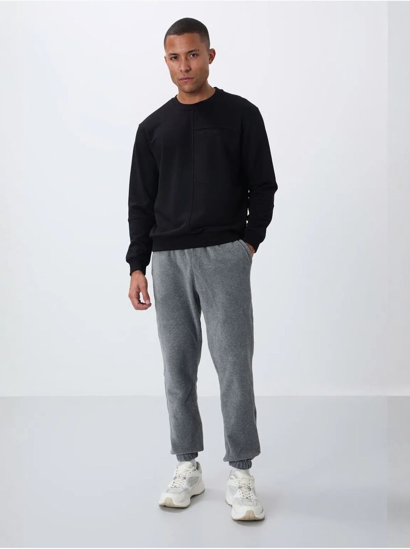 Sweat-shirt homme uni à col rond tommy Noir - Kiabi