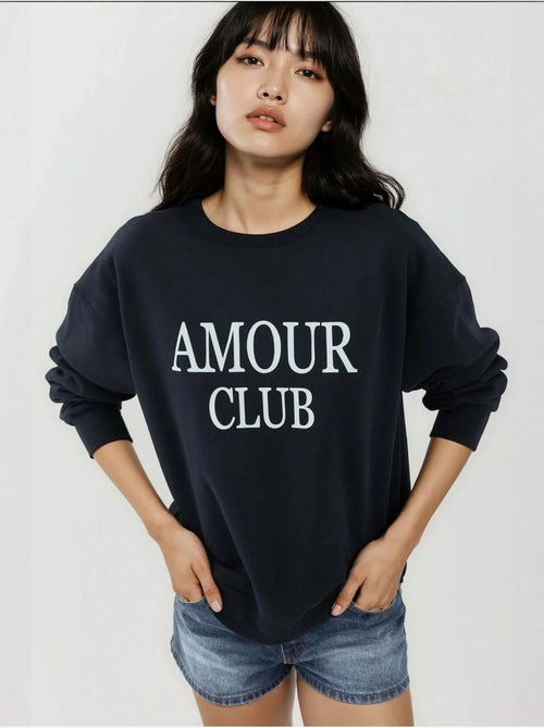 Sweat-shirt imprimé à col ras du cou et coupe décontractée - Kiabi Sweat-shirt imprimé à col ras du cou et coupe décontractée - Kiabi