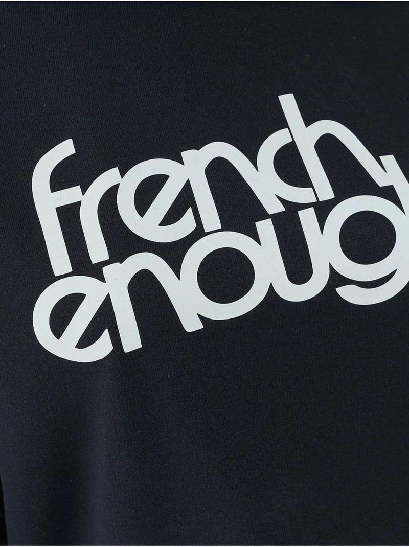 Sweat-shirt imprimé à col ras du cou et manches longues Bleu marine - Kiabi