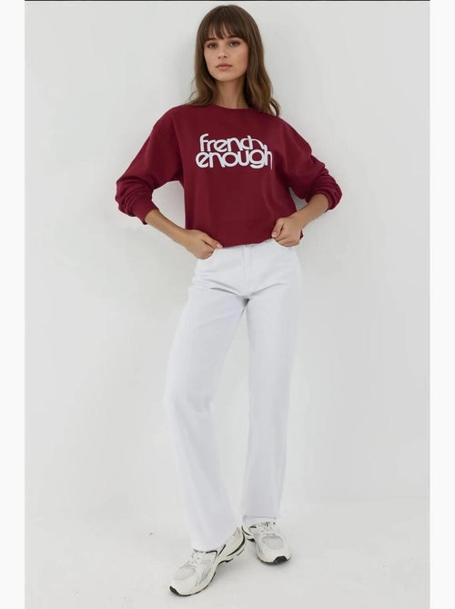 Sweat-shirt imprimé à col ras du cou et manches longues hiccup - Kiabi