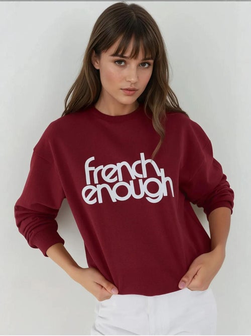 Sweat-shirt imprimé à col ras du cou et manches longues - Kiabi