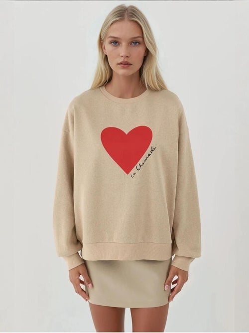 Sweat-shirt imprimé à col rond - Kiabi