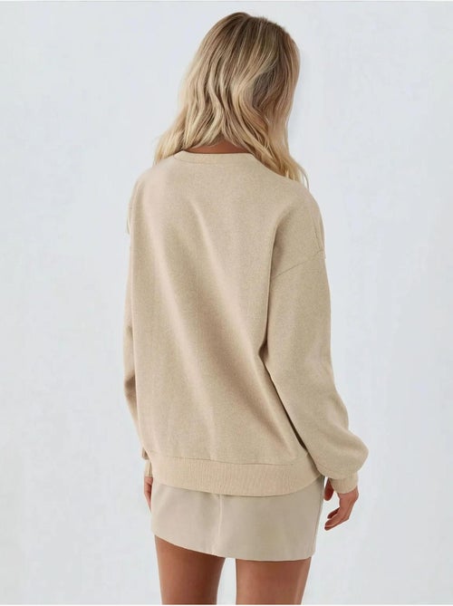 Sweat-shirt imprimé à col rond - Kiabi