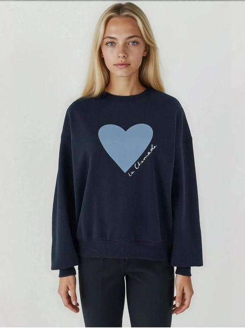 Sweat-shirt imprimé à col rond - Kiabi