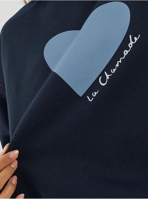 Sweat-shirt imprimé à col rond - Kiabi