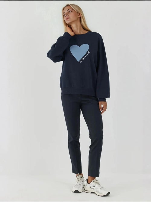 Sweat-shirt imprimé à col rond - Kiabi