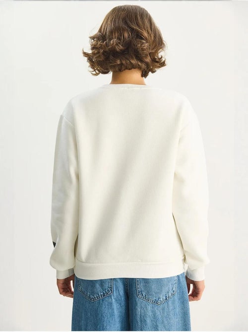 Sweat-shirt imprimé à col rond côtelé lucci - Kiabi Sweat-shirt imprimé à col rond côtelé lucci - Kiabi