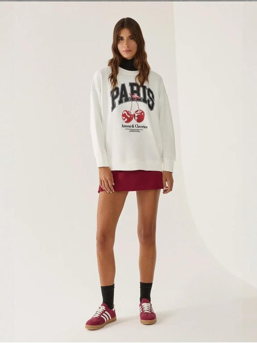 Sweat-shirt imprimé à col rond et coupe décontractée - Kiabi