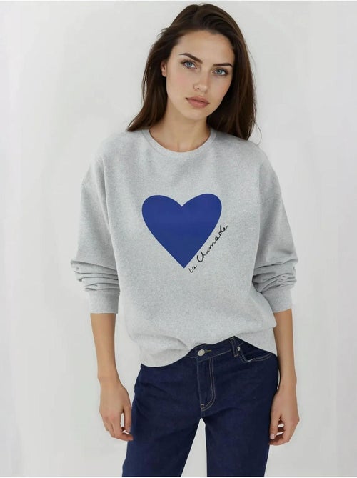 Sweat-shirt imprimé à col rond - Kiabi