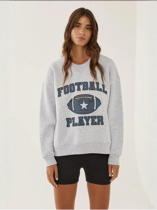 Sweat-shirt imprimé à col rond - Kiabi Sweat-shirt imprimé à col rond - Kiabi