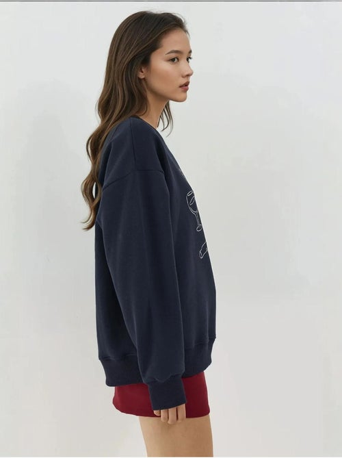 Sweat-shirt imprimé à col rond hiccup - Kiabi