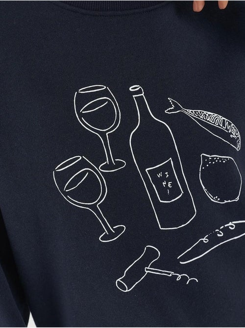 Sweat-shirt imprimé à col rond hiccup - Kiabi