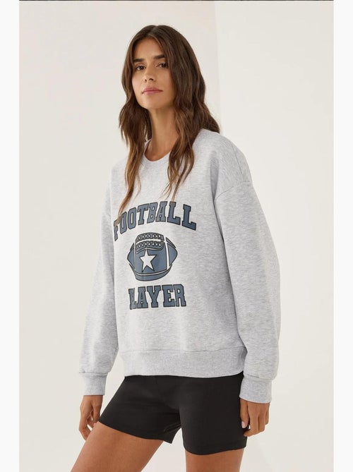 Sweat-shirt imprimé à col rond hiccup - Kiabi