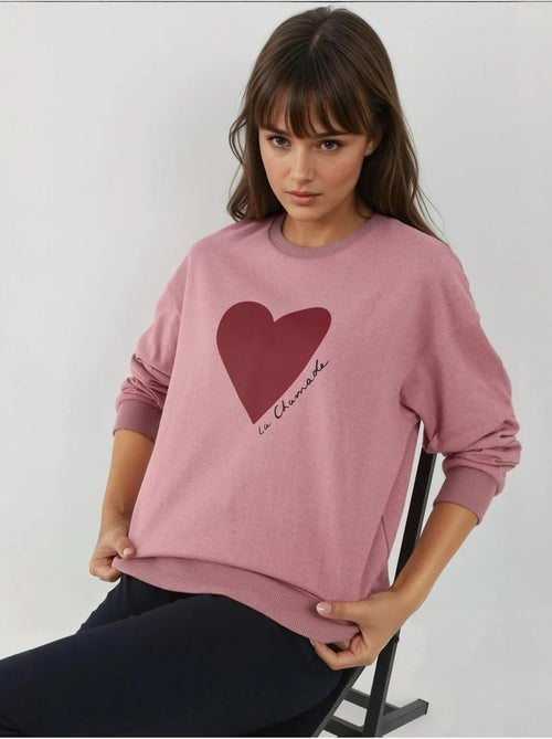 Sweat-shirt imprimé à col rond - Kiabi Sweat-shirt imprimé à col rond - Kiabi