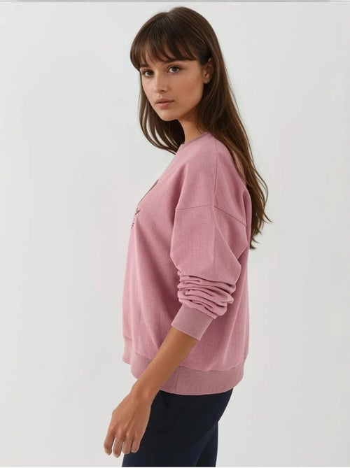 Sweat-shirt imprimé à col rond - Kiabi Sweat-shirt imprimé à col rond - Kiabi