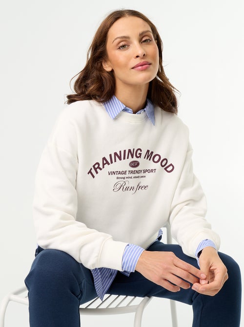 Sweat-shirt imprimé à manches longues - Kiabi Sweat-shirt imprimé à manches longues - Kiabi