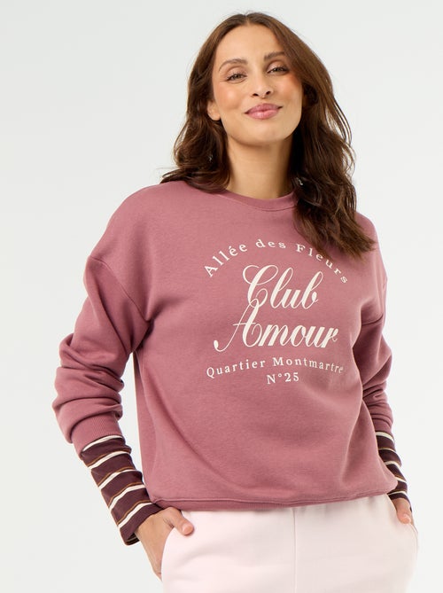 Sweat-shirt imprimé à manches longues - Kiabi Sweat-shirt imprimé à manches longues - Kiabi