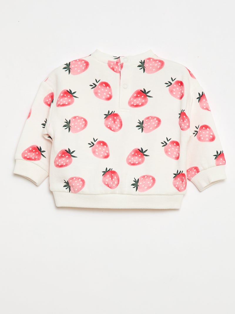 Sweat-shirt imprimé Blanc - Kiabi