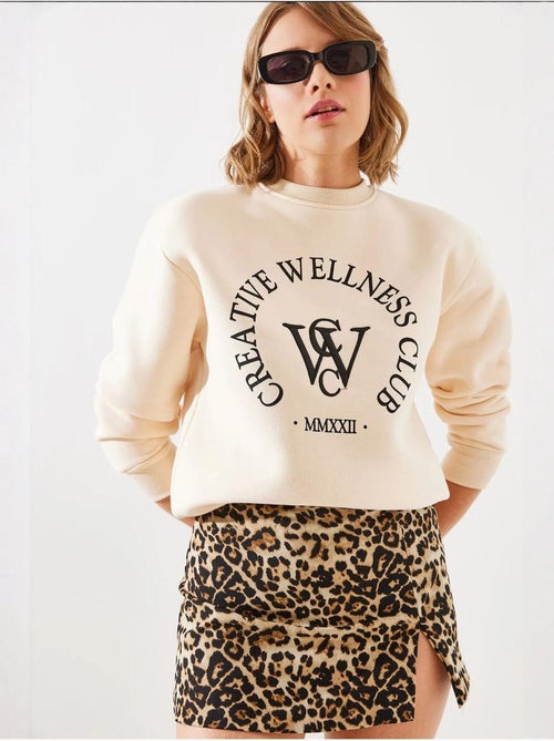 Sweat-shirt imprimé brossé à trois fils mbhs lucci - Kiabi Sweat-shirt imprimé brossé à trois fils mbhs lucci - Kiabi