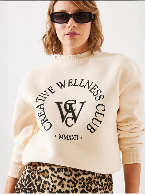 Sweat-shirt imprimé brossé à trois fils mbhs lucci - Kiabi Sweat-shirt imprimé brossé à trois fils mbhs lucci - Kiabi