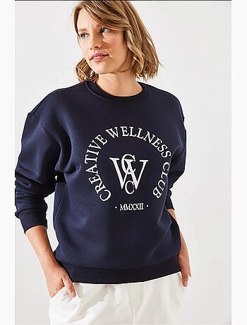 Sweat-shirt imprimé brossé à trois fils mbhs lucci