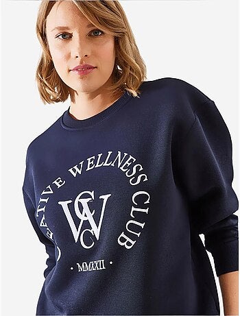 Sweat-shirt imprimé brossé à trois fils mbhs lucci