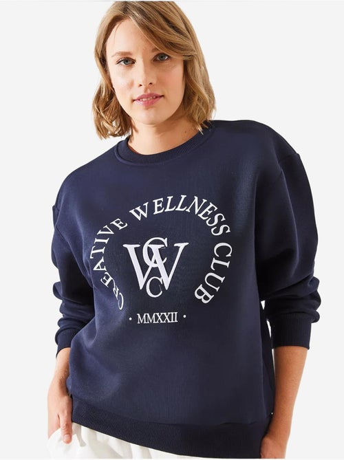 Sweat-shirt imprimé brossé à trois fils mbhs lucci - Kiabi Sweat-shirt imprimé brossé à trois fils mbhs lucci - Kiabi