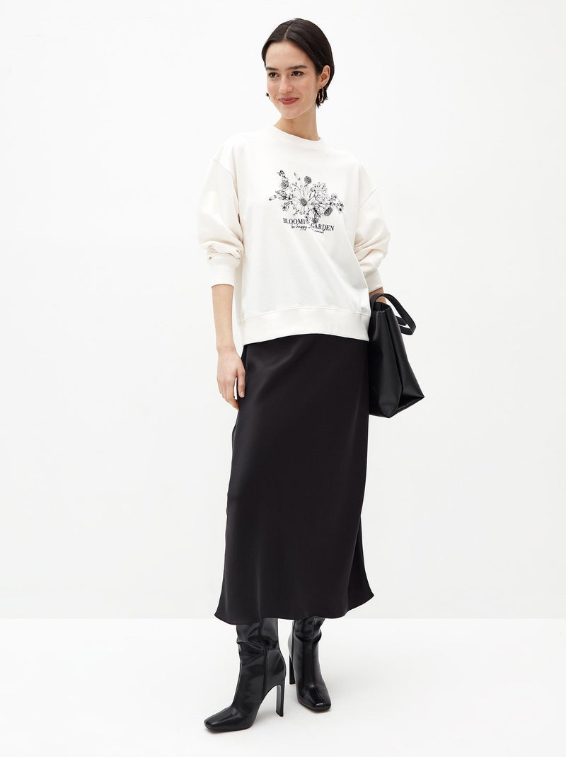 Sweat-shirt imprimé MO Fashion Beige - Kiabi