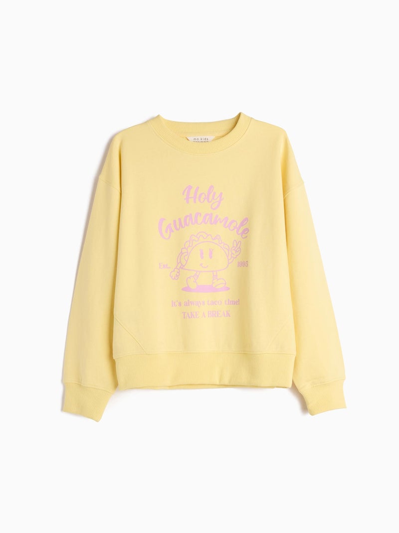 Sweat-shirt imprimé MO Fashion Jaune - Kiabi