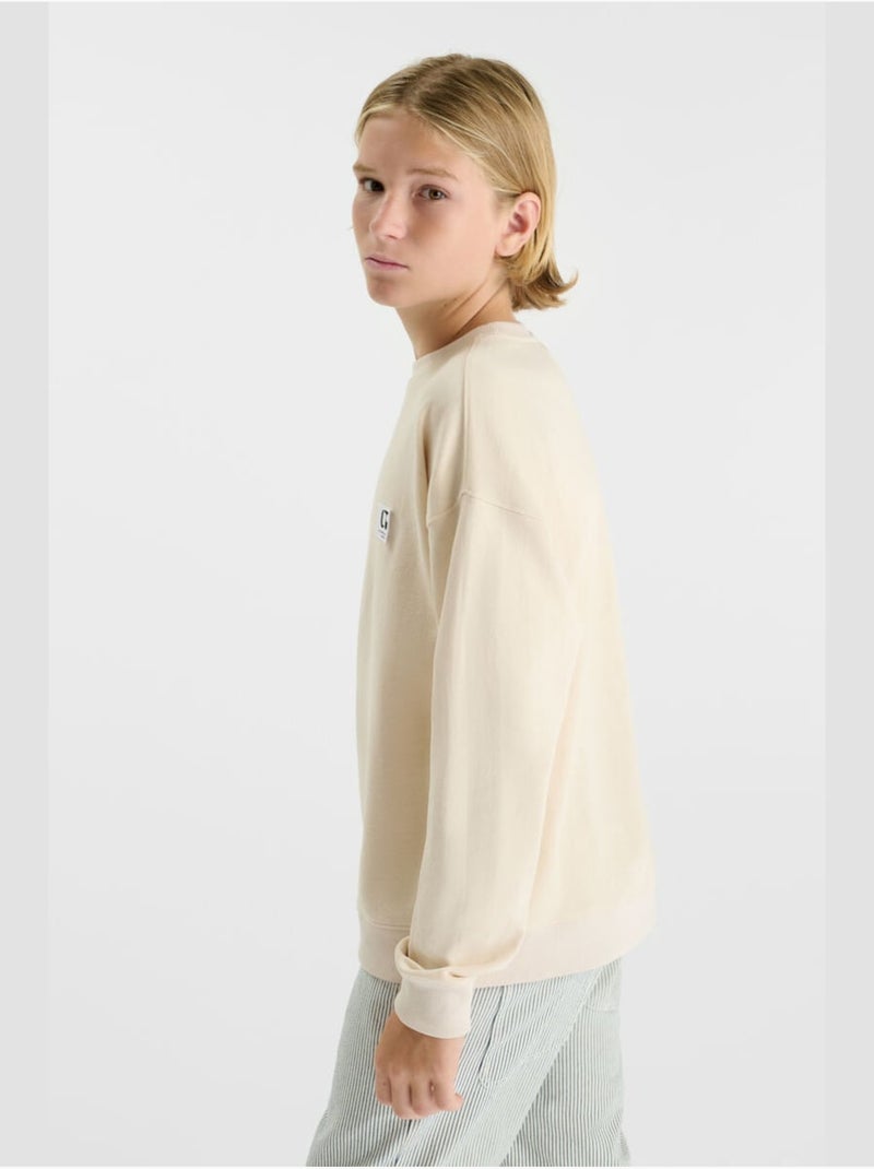 Sweat-Shirt JAYOBO 'Le Temps Des Cerises' Beige - Kiabi
