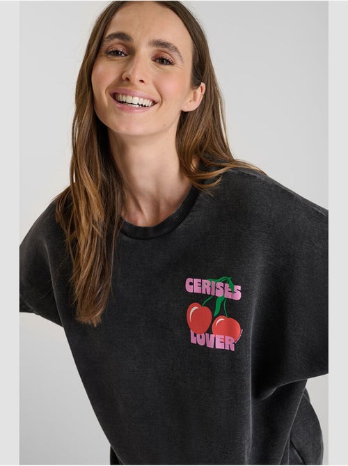 Sweat-Shirt JULES 'Le Temps Des Cerises' - Kiabi