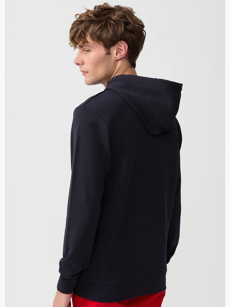 Sweat shirt kangourou à capuche, brodé - AFIBEL Bleu marine - Kiabi