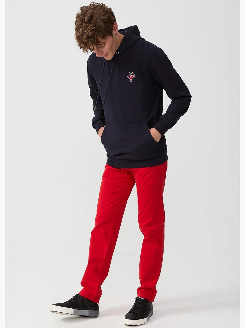 Sweat shirt kangourou à capuche, brodé - AFIBEL Bleu marine - Kiabi