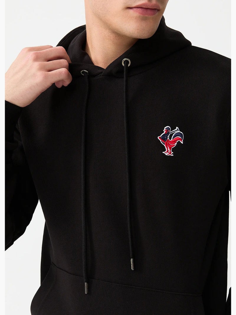 Sweat shirt kangourou à capuche, brodé - AFIBEL Noir - Kiabi