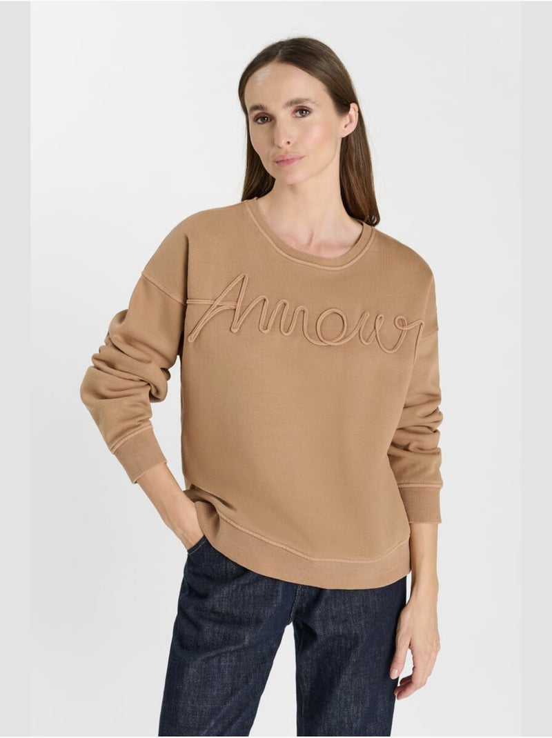 Sweat-shirt lacet 'le temps des cerises' Beige - Kiabi