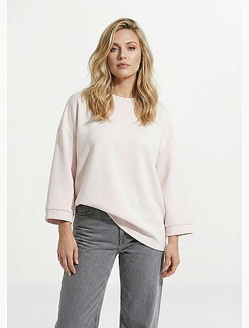 Sweat shirt large col rond, manches 3/4 - AFIBEL