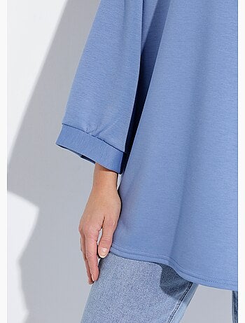 Sweat shirt large col rond, manches 3/4 - AFIBEL
