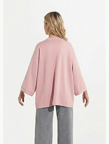 Sweat shirt large col rond, manches 3/4 - AFIBEL