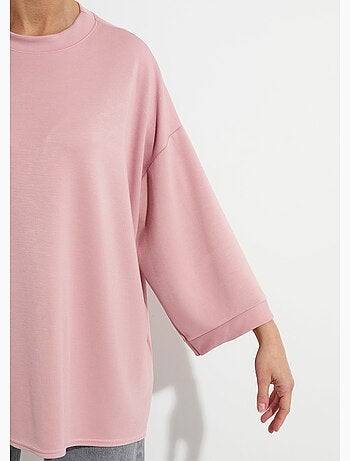Sweat shirt large col rond, manches 3/4 - AFIBEL