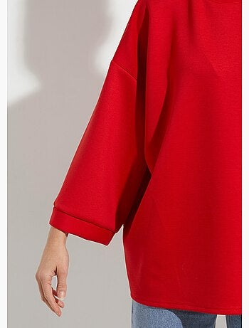 Sweat shirt large col rond, manches 3/4 - AFIBEL