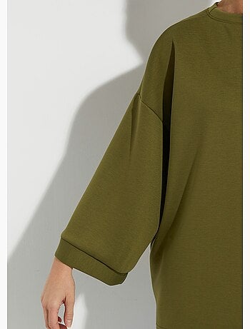 Sweat shirt large col rond, manches 3/4 - AFIBEL