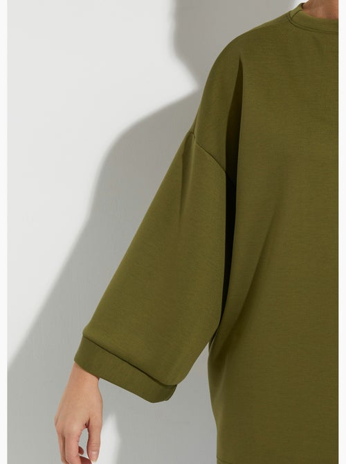 Sweat shirt large col rond, manches 3/4 - AFIBEL - Kiabi