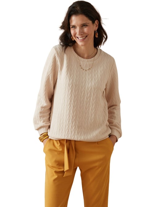 Sweat-shirt maille reliefée - DAXON - Kiabi