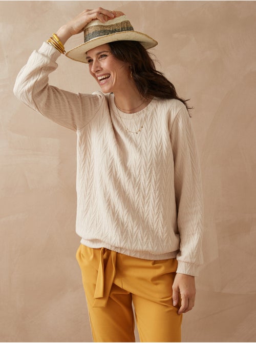 Sweat-shirt maille reliefée - DAXON - Kiabi