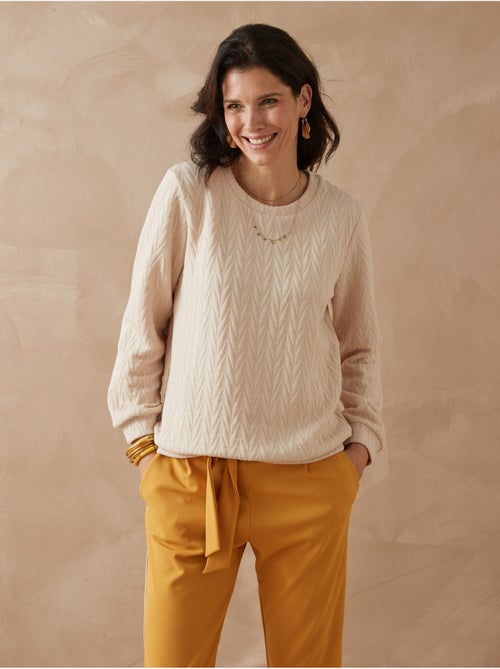 Sweat-shirt maille reliefée - DAXON - Kiabi