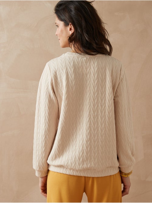 Sweat-shirt maille reliefée - DAXON - Kiabi