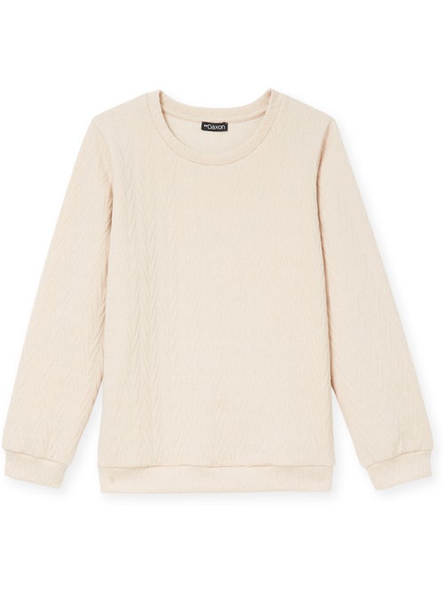 Sweat-shirt maille reliefée - DAXON - Kiabi