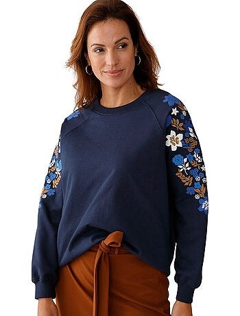 Sweat-shirt manches brodées - DAXON